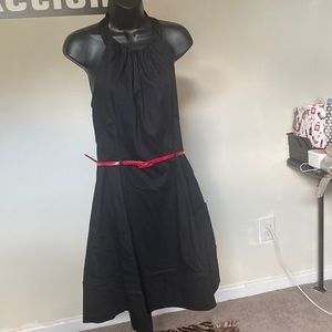 NWT BLACK MAGGY L HALTER DRESS